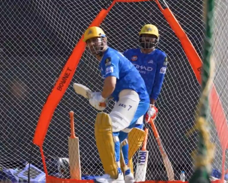"Same Iconic Vibes": MS Dhoni Unleashes Big Hits Ahead Of IPL 2025